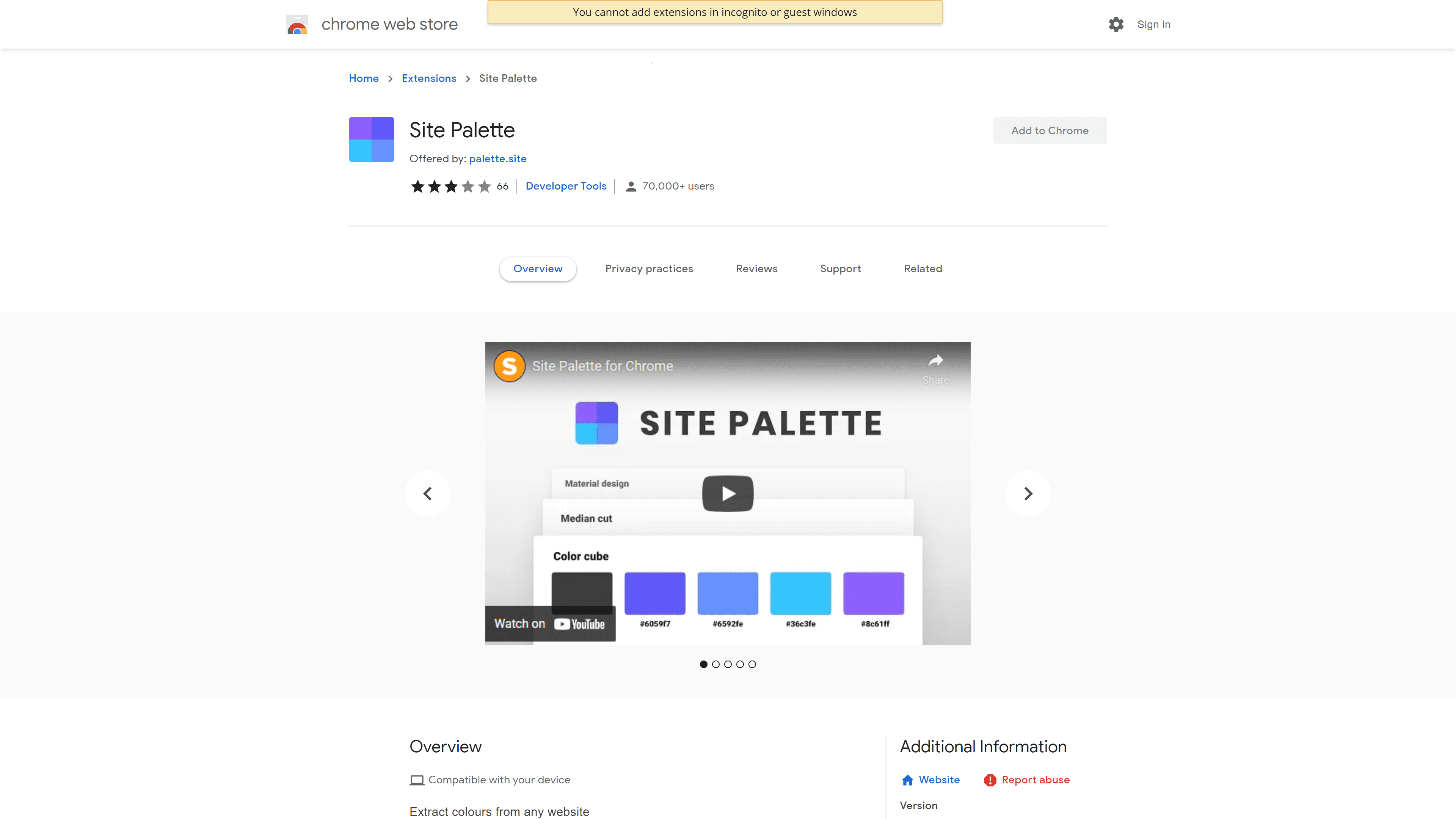 Site Palette