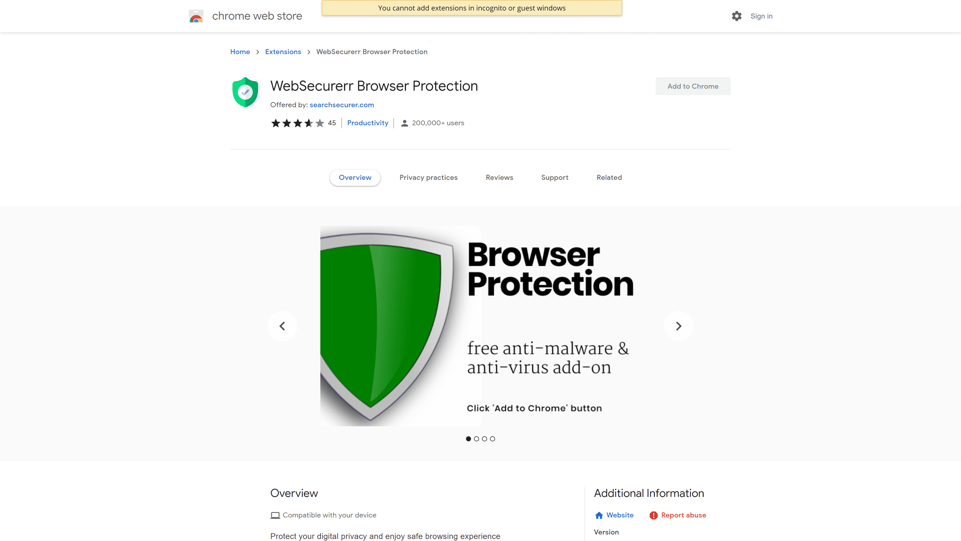 WebSecurerr Browser Protection