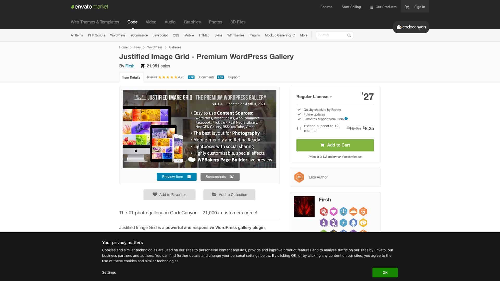 codecanyon net item justified image grid premium wordpress gallery 2594251 1643928053151