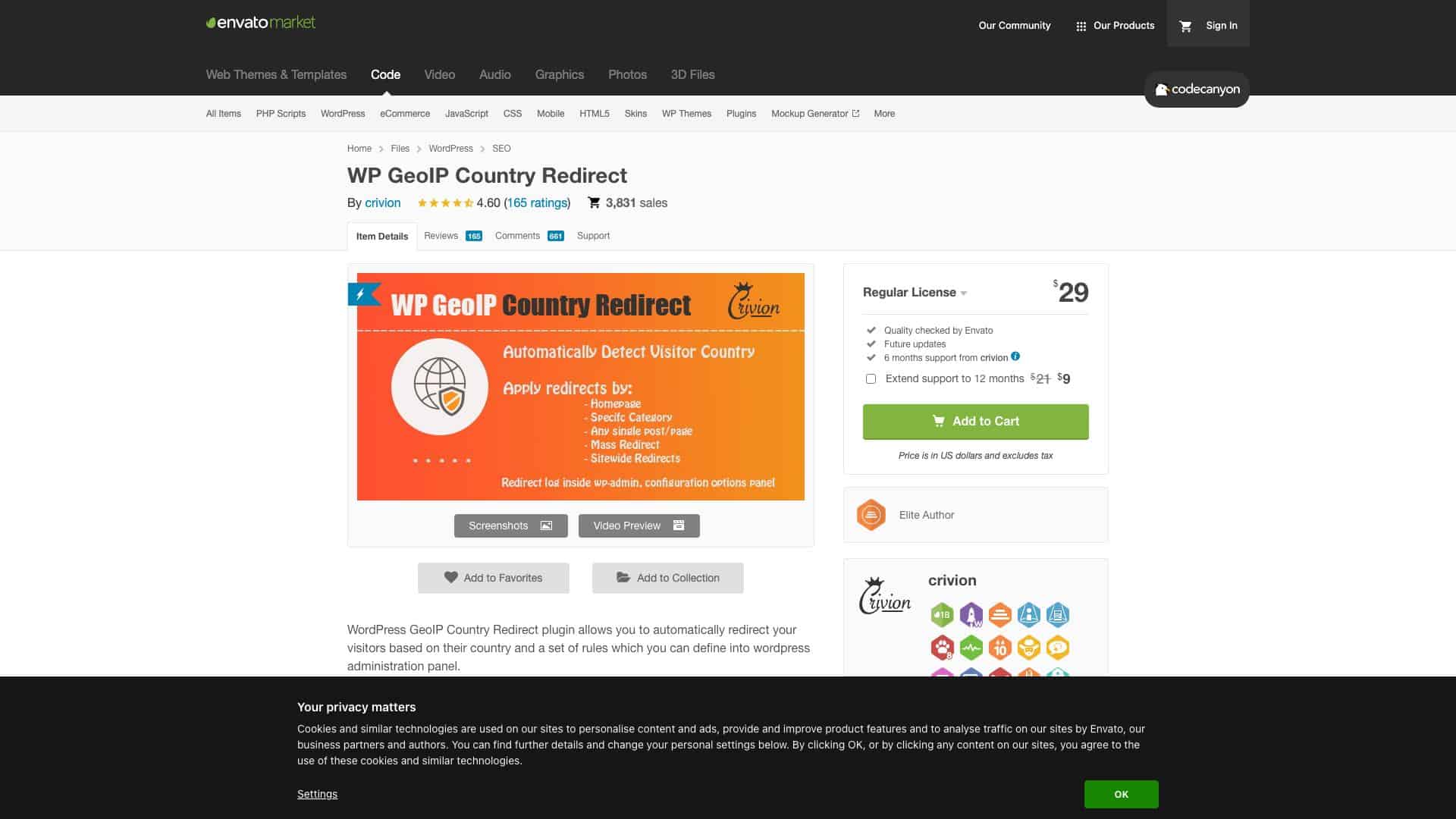 codecanyon net item wp geoip country redirect 3589163 1643939610985
