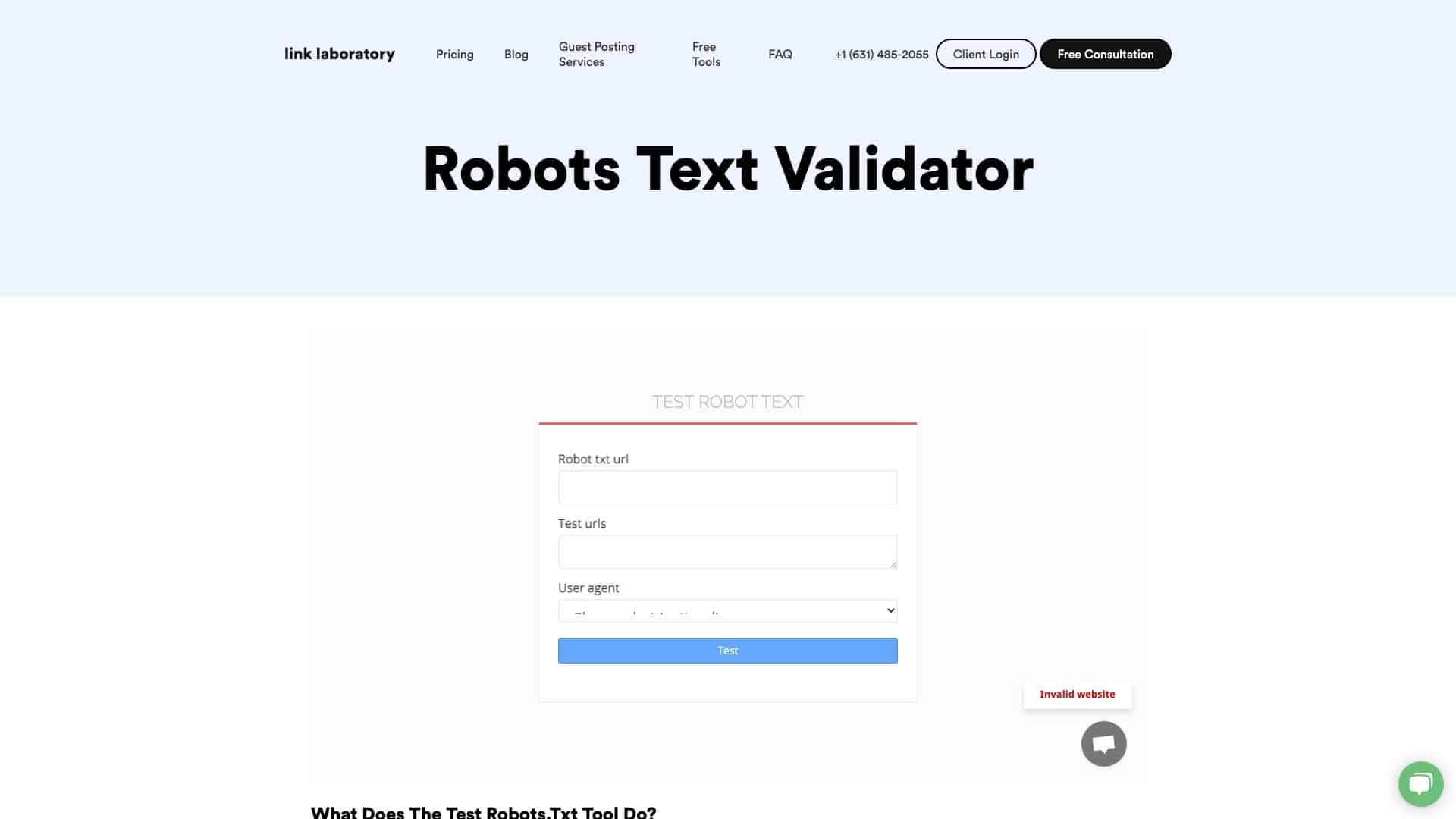 linklaboratory com robots txt validator 1643934128126