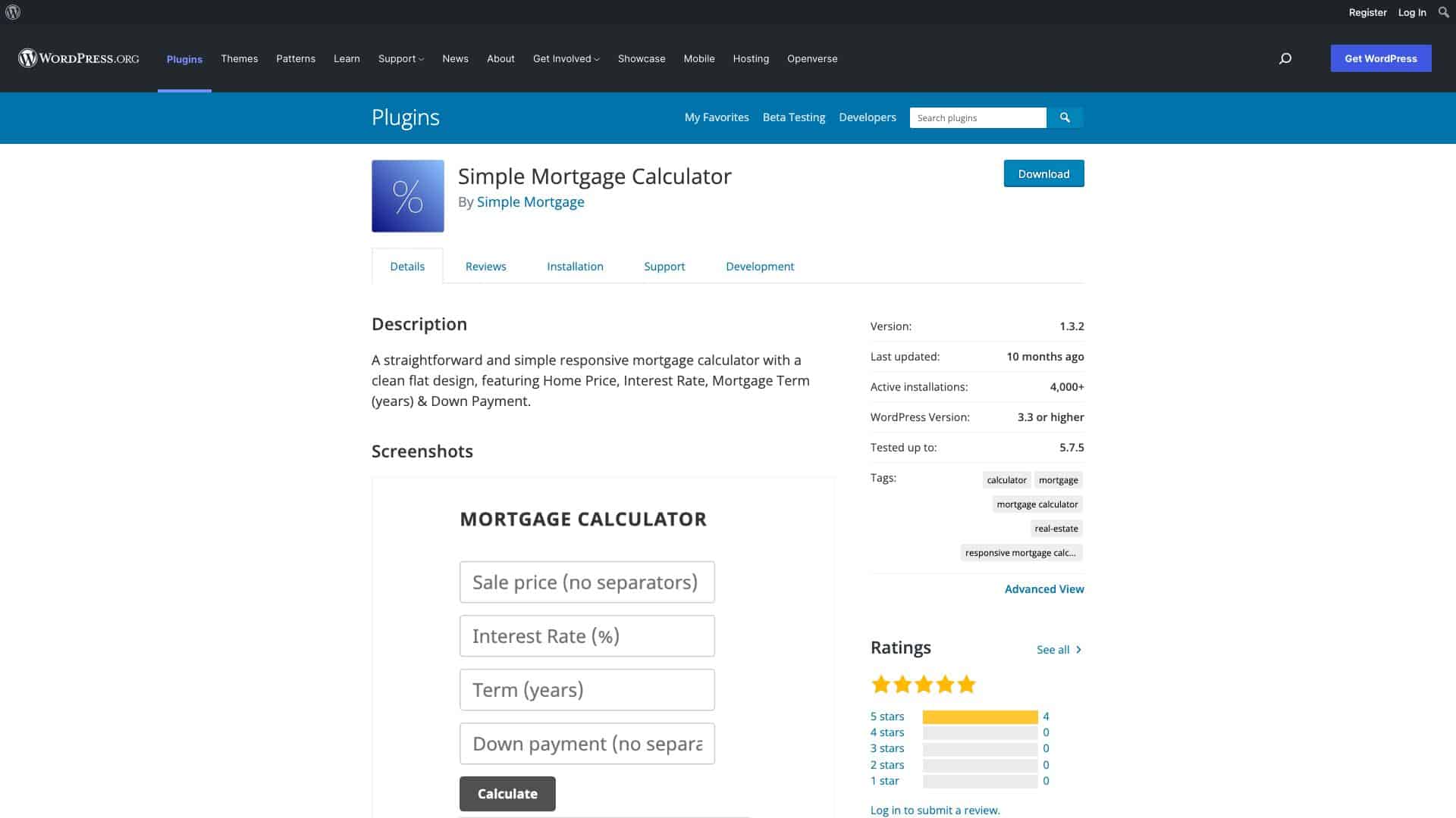 wordpress org plugins ct mortgage calculator 1643935458294