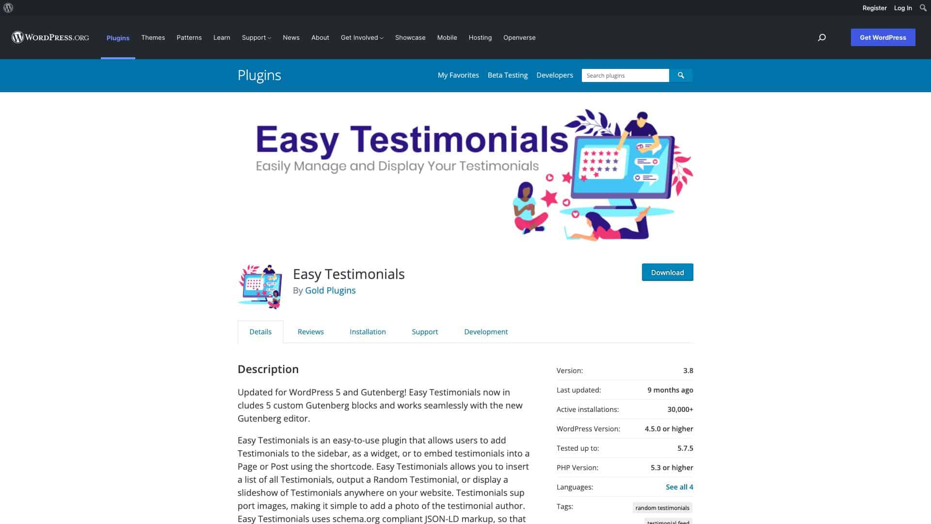 wordpress org plugins easy testimonials 1643923041537