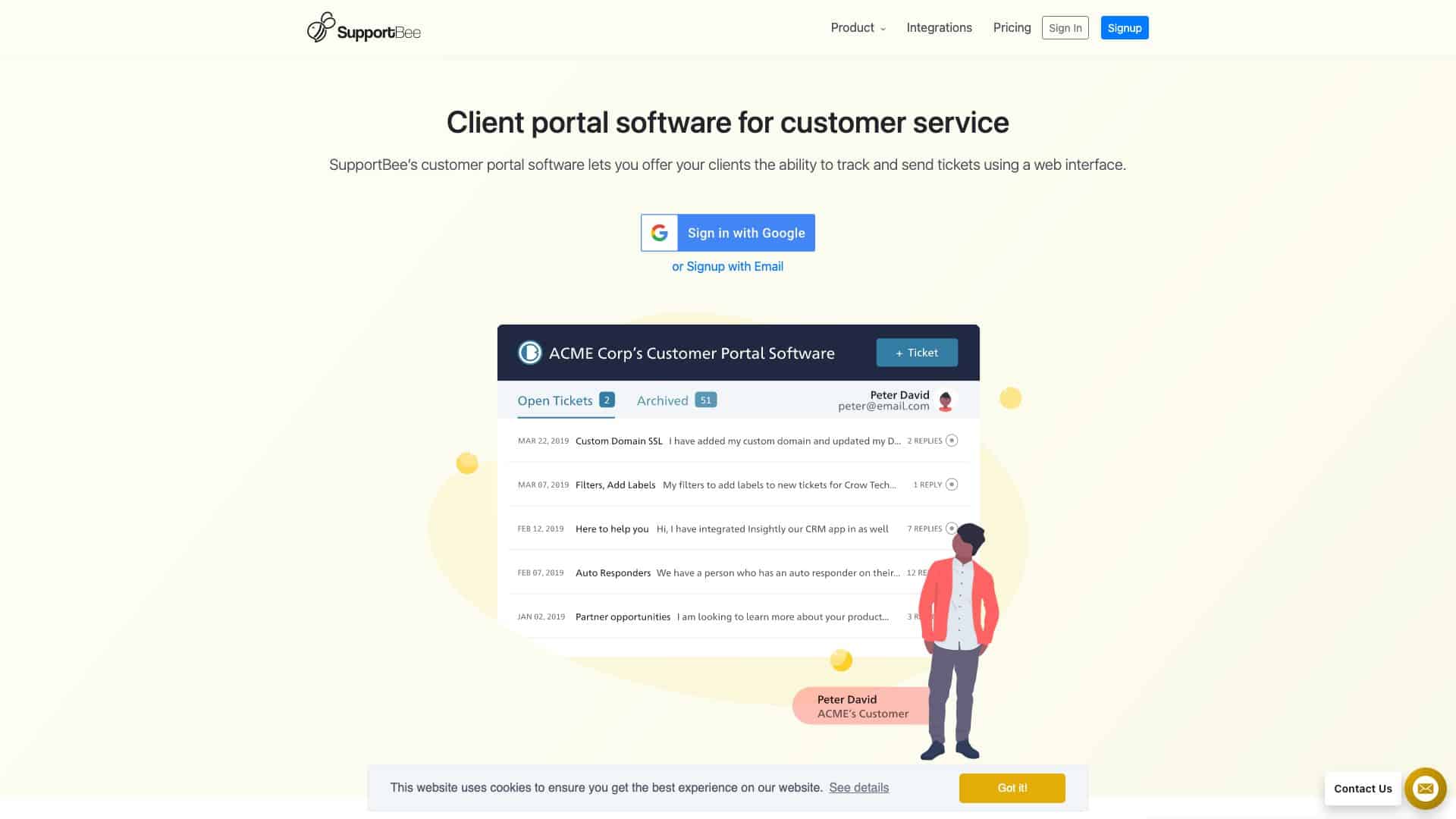 SupportBee customer portal
