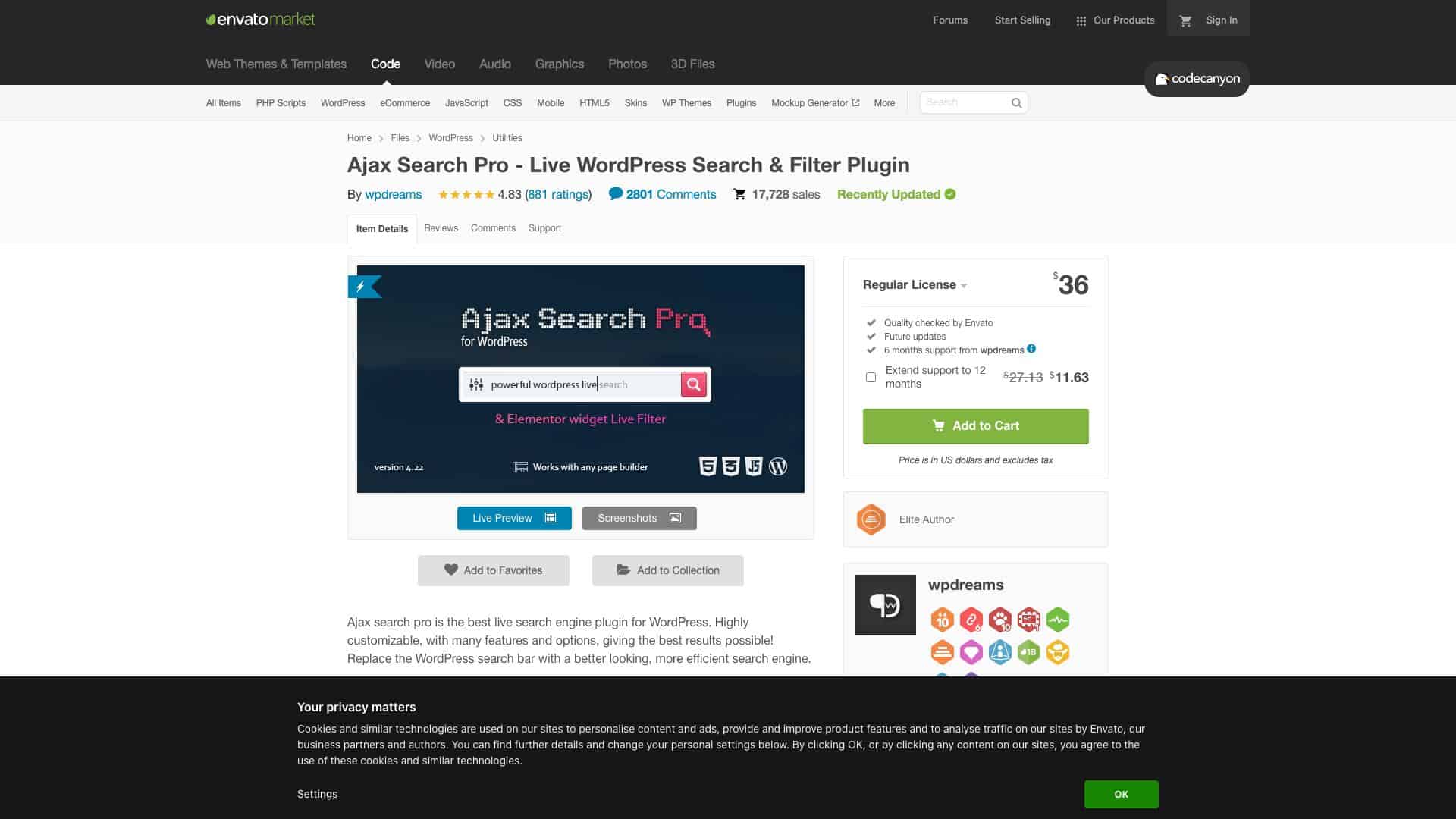 codecanyon net item ajax search pro for wordpress live search plugin 3357410 1647607509975